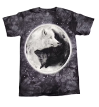 The Mountain Yin Yang Wolf Tie-dye Tee Xl